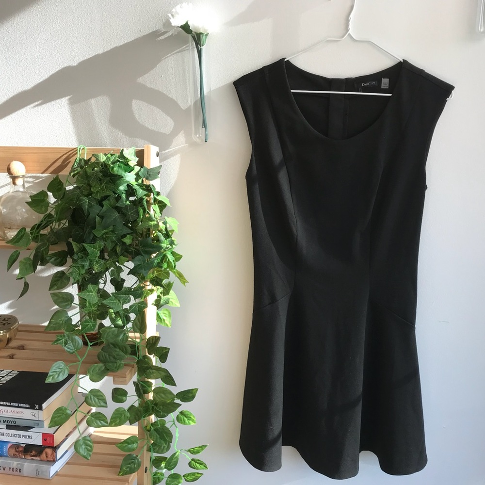 Dex 1963 | Black Drop-waist Fit and Flare Dress